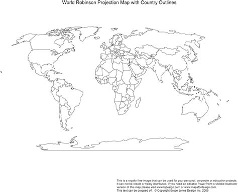5 Best Images of Printable World Map Robinson - Black and White World Map Latitude Longitude ...