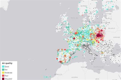 Interactive map shows air quality across Europe in real time | London ...