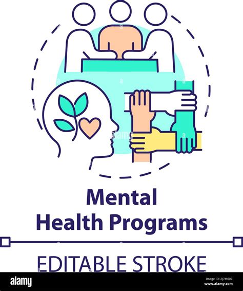 Mental health programs concept icon Stock Vector Image & Art - Alamy