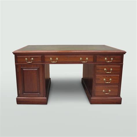 Mahogany Partners Desk - 1994 / LA328854 | LoveAntiques.com