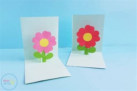 DIY Mother's Day Heart Flower Pop-Up Card [Free Template] | Mombrite