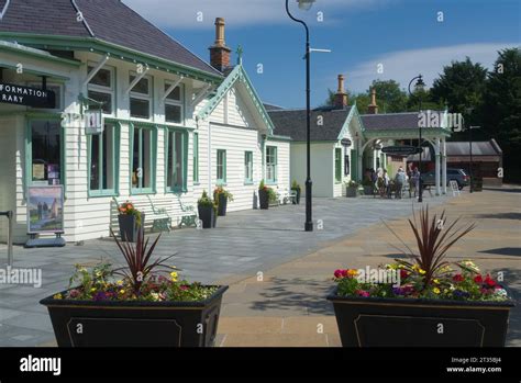 Famous historic Ballater Railway Station (rebuilt after fire) at ...