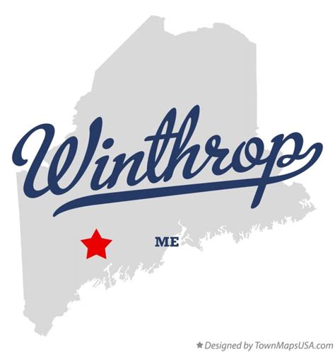 Map of Winthrop, ME, Maine