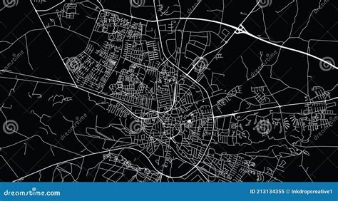 Urban Vector City Map of Holstebro, Denmark Stock Vector - Illustration ...