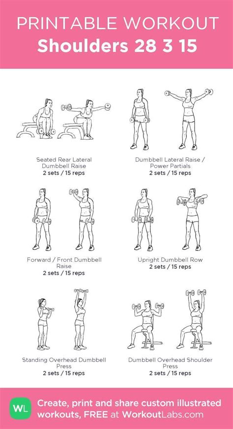 Shoulders 28 3 15: my visual workout created at WorkoutLabs.com • Click throu... | Gym workout ...