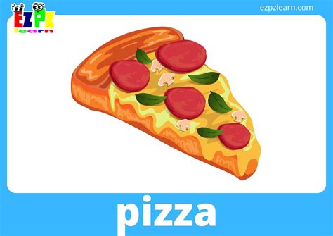 Food Flashcards with words use online or download free PDF file 17 Pages - Ezpzlearn.com