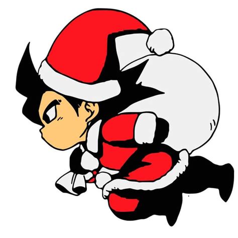 Santa Goku Christmas Svg, Christmas Svg, Young Goku Svg, Dra - Inspire Uplift