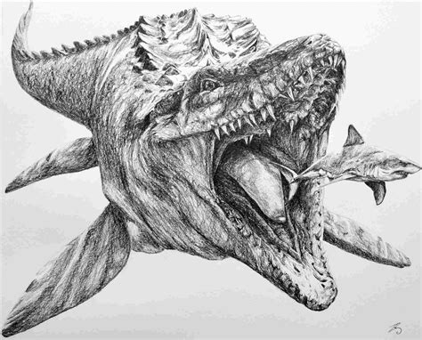 Dinosaur Pencil Sketch: A Journey Through Prehistoric Times