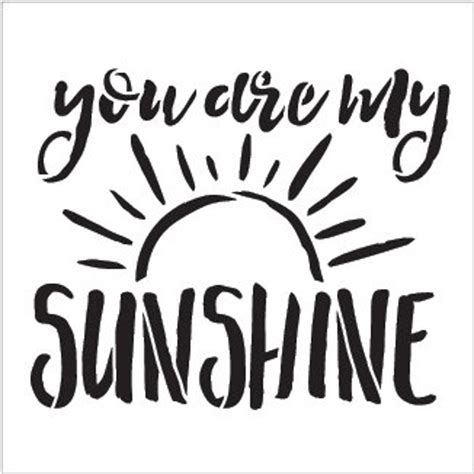 You Are My Sunshine Hand Brushed Word Stencil Select Size STCL1513 by Studior12 - Etsy | Word ...