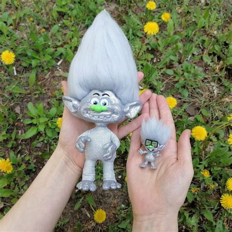 Troll Guy Diamond and Tiny Diamond posable art doll. Movable | Etsy