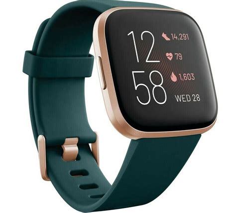 FITBIT VERSA 2 Pebble Smart Watch Rose Gold Aluminum Activity Tracker ...