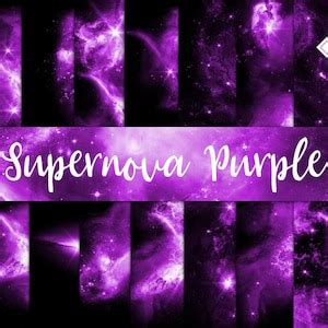 Purple Supernova Galaxy Digital Paper Galactic Explosion - Etsy