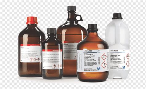 Varias botellas, reactivo del grupo de merck del negocio de laboratorio ...