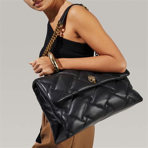 KENSINGTON SOFT XXL BAG Black Leather Quilted Oversized Bag by KURT ...