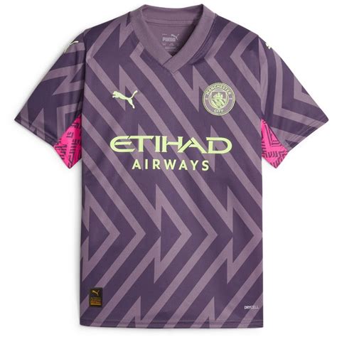 Manchester City Kids Purple Goalkeeper Shirt 2023/24