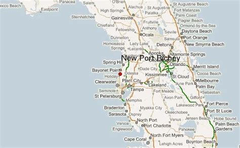 Florida Map- New Port Richey, Clearwater, Tampa, Orlando, Kissimee ...