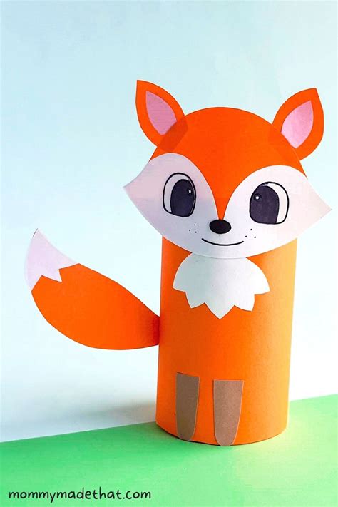 Toilet Paper Roll Fox Craft (+Free Printable Template)