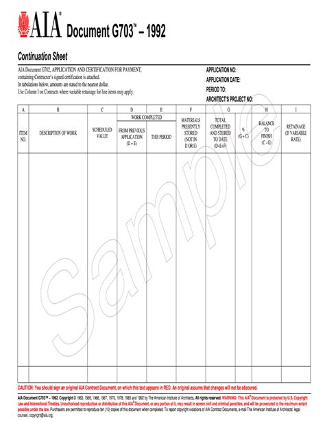 Aia G702 G703 Fillable Form - Fill Online, Printable, Fillable, Blank | PDFfiller