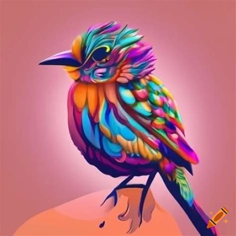Colorful wildlife clipart with bohemian style on Craiyon