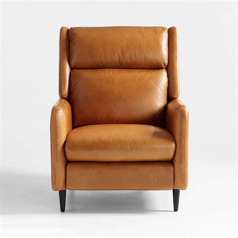 Pelle Leather Reclining Chair + Reviews | Crate & Barrel