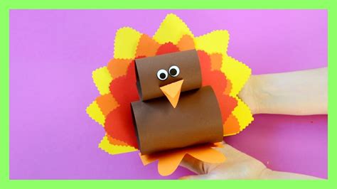 Simple Paper Turkey Craft - Thanksgiving crafts for kids - YouTube