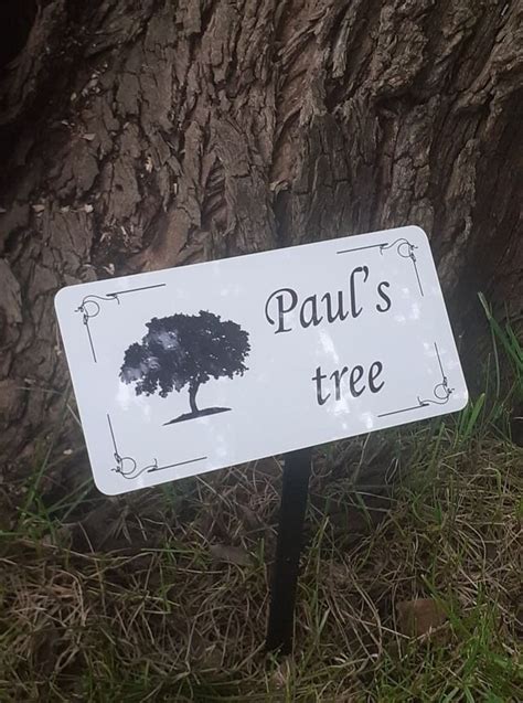 Tree Memorial plaque Dedication tree marker Memorial tree Plaque Remembrance Pla | Memory tree ...