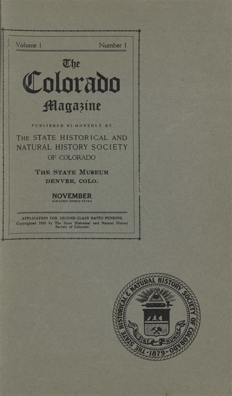 (Re)Introducing The Colorado Magazine | History Colorado