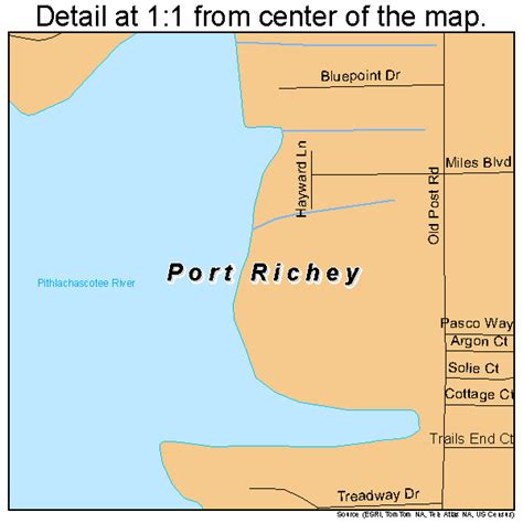 Map Of Florida Showing New Port Richey - Map