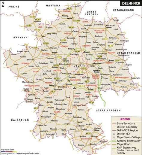 Delhi National Capital Region Map