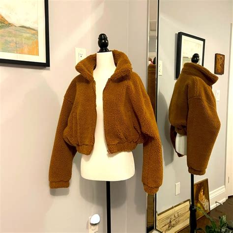 Jackets & Coats | Cropped Teddy Bear Jacket | Poshmark