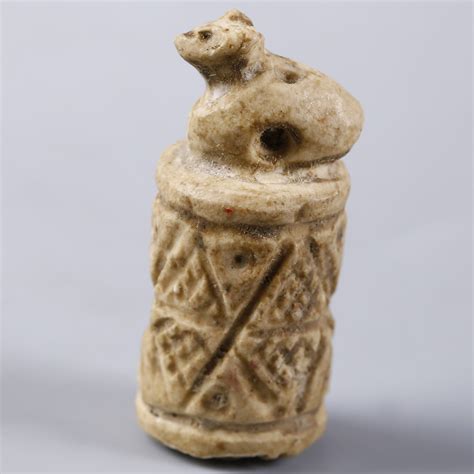 Uruk Cylinder Seal with Ram Shaped Finial - Near Eastern Antiquities ...