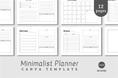 Minimalist PLANNER CANVA TEMPLATE | Creative Market