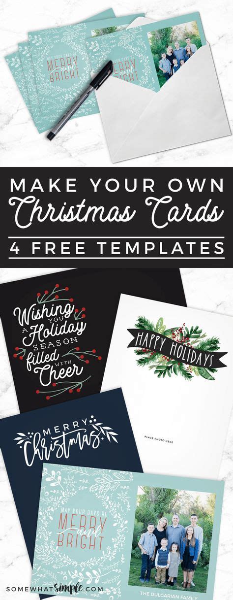 Make Your Own Photo Christmas Cards (for FREE!) | Holiday card template ...