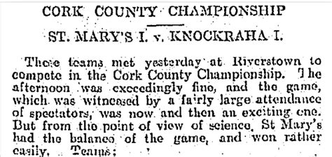 Cork Hurling History 🔴⚪️ on Twitter: "On this day in 1904 St. Mary’s ...