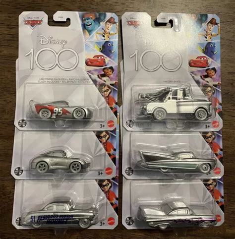 DISNEY PIXAR CARS Disney 100 2023 Full Set of 6 Diecast Anniversary NEW ...