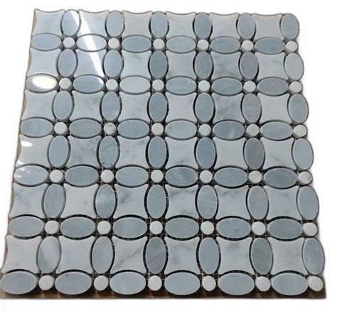 Light Blue Wall Cladding Mosaic Floor Tiles, Matte, 1X1 Feet at Rs 900 ...