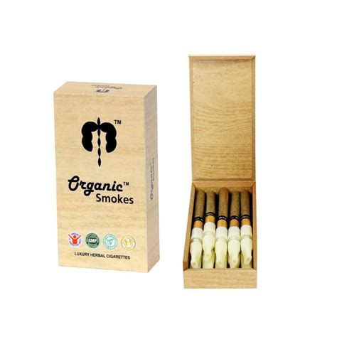 Amazon | Organic Smokes - GMP Certified, Luxury Herbal Cigarette with Wooden Case and Filter ...