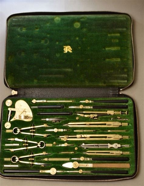 E O Richter Pracision Drafting Tools Instrument Compass Set with Dotted ...