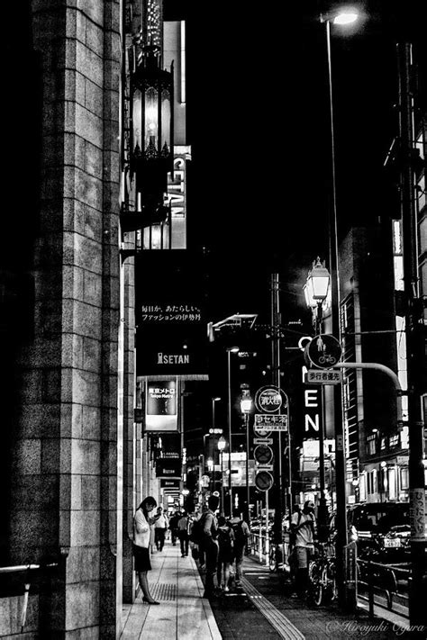 Shinjuku | Black aesthetic wallpaper, Black and white landscape, Black ...