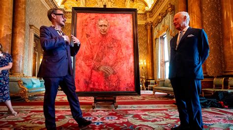 Artist behind King Charles III's controversial portrait shares why he used the color red - ABC News