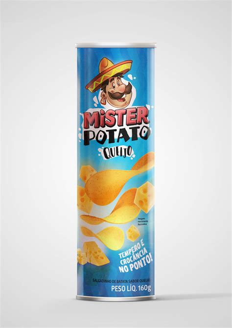 2D Mister Potato Chips Food Packaging Illustration - Illustration Agent ...