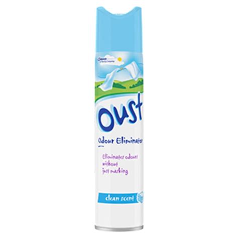 Oust Odour Eliminator Aerosol Clean Scent Air Freshener 300ml | Zoom