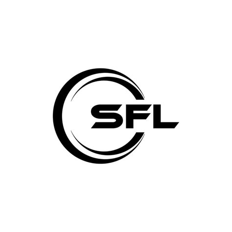 SFL letter logo design in illustration. Vector logo, calligraphy ...