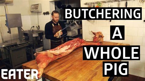 How To Butcher A Pig Into 9 Classic Cuts - YouTube