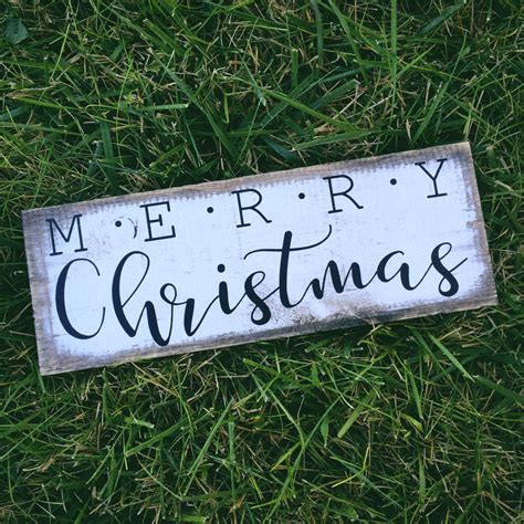 Merry Christmas | rustic wood sign | minimalist décor | farmhouse sign ...