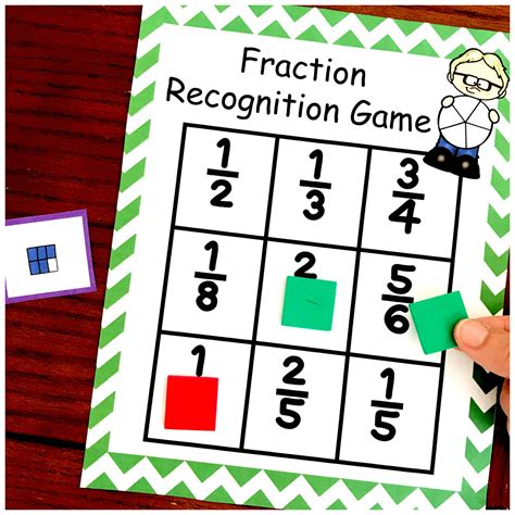 One Amazing Visual Fraction Models Game - Free Printable