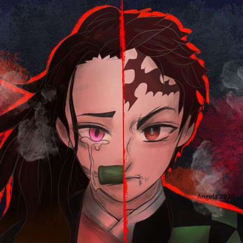 Nezuko And Tanjiro Line Art