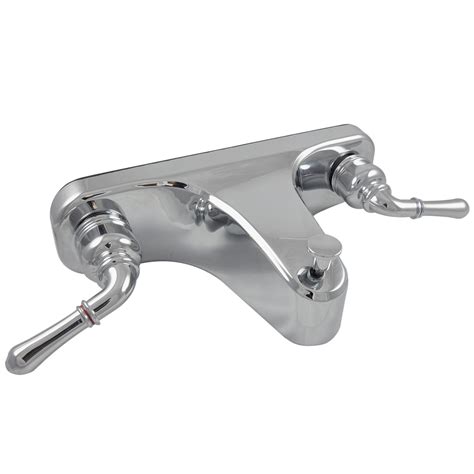 8 in. Mobile Home Off-Set Tub/Shower Faucet with Lever Handles in ...