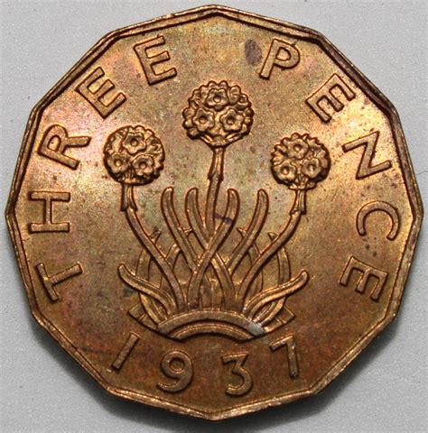 1937 | George VI Threepence | Nickel-Brass | Coins | KM Coins Rare Coins Worth Money, Valuable ...