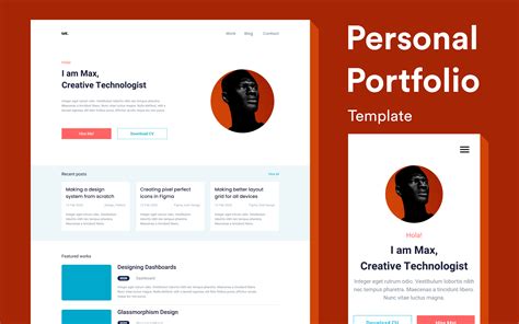 Personal Portfolio | UI Design | Figma